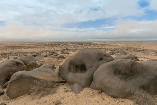 Красивый Каменистый Пейзаж Пустыне Намиб Недалеко Атлантического Побережья Намибия — стоковое фото