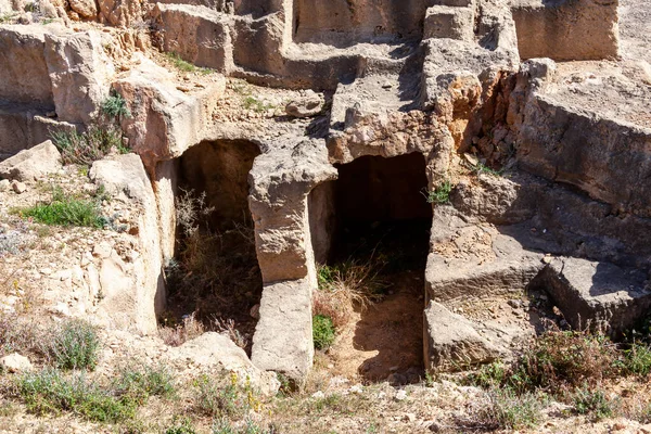 Τάφοι Των Βασιλέων Κοντά Στην Πάφο Κύπρος 4Ος Αιώνας Νεκρόπολη — Φωτογραφία Αρχείου