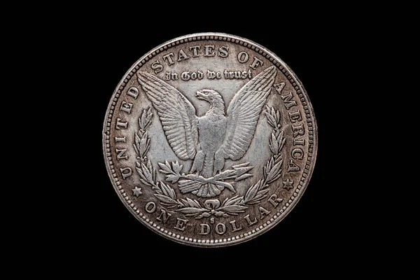 Usa One Dollar Morgan Silver Coin Replica Del 1880 Con — Foto Stock