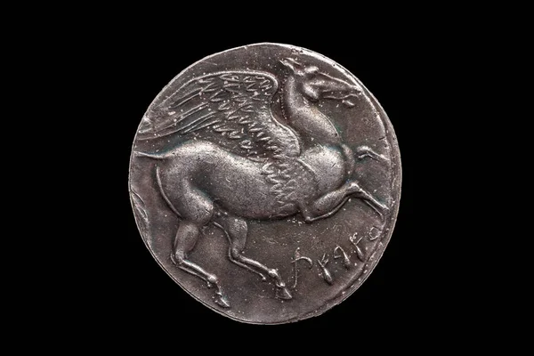 Αργυρό Νόμισμα Σέκελ Carthaginian Ρεπλίκα Πορτρέτο Της Tanit Θεά Του — Φωτογραφία Αρχείου