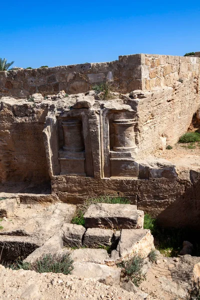 Grobowce Królów Pobliżu Pafos Cypr Wieku Pne Nekropolii Komór Grobowych — Zdjęcie stockowe