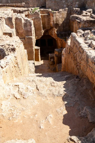 Gräber Der Könige Der Nähe Von Paphos Zypern Eine Nekropole — Stockfoto