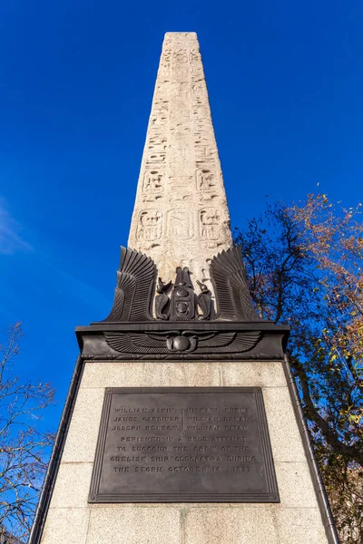 Agulha Cleópatra Obelisco Egípcio Antigo Egito Embankment Londres Inglaterra Reino — Fotografia de Stock