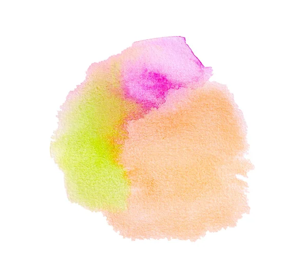 Abstract Colorful Hand Painted Watercolor Texture Isolated White Background Dot — Stock Photo, Image