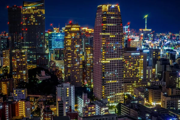 Vista Nocturna Tokio Vista Desde Torre Tokio Ubicación Del Disparo —  Fotos de Stock