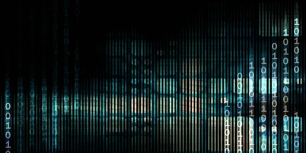 Abstrakter Hintergrund Mit Binärem Code — Stockfoto
