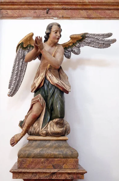 Ангел Алтаре Церкви Святого Леонарда Ноблакского Котари Хорватия — стоковое фото
