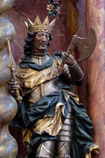 Heiliger Ladislaus Von Ungarn Hauptaltar Der Kirche Des Heiligen Leonhard — Stockfoto