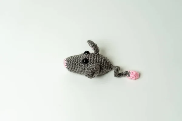 Selfmade Amigurumi Mouse — Fotografia de Stock