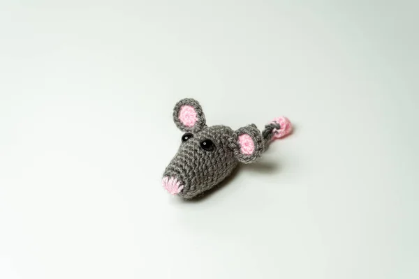 Selfmade Amigurumi Mouse — Fotografia de Stock