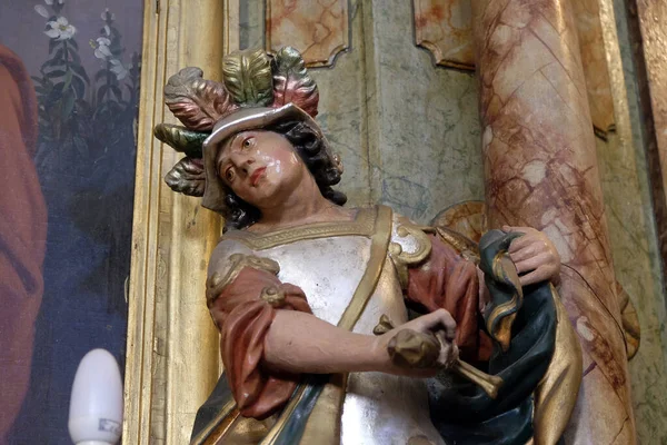 Άγιος Florian Άγαλμα Στην Εκκλησία Του Αγίου Φραγκίσκου Ξαβιέ Στο — Φωτογραφία Αρχείου