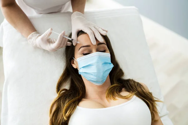 Plastic Surgery Filler Injection Medical Face Mask — Stock Photo, Image