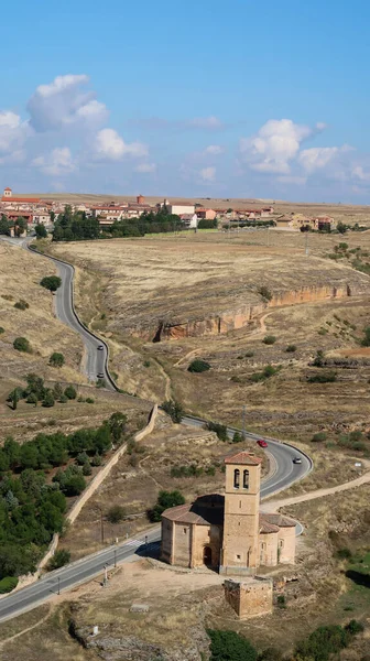 Κάθετη Λήψη Του Mirador Del Valle Del Eresma Προεπισκόπηση Της — Φωτογραφία Αρχείου