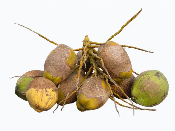 Uve Fresche Verdi Marroni Fondo Bianco — Foto Stock