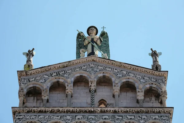 Saint Michael Top San Michele Foro Church Lucca Italy — Stock Photo, Image