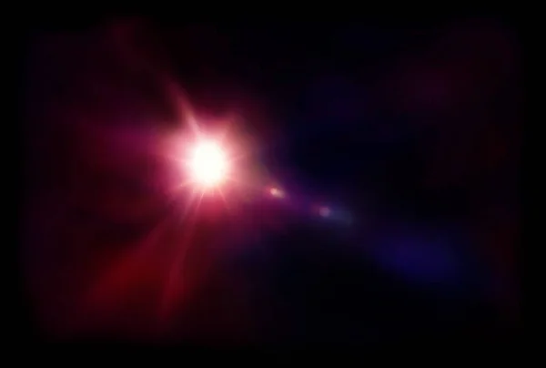 Lens Patlaması Etkisi Parlayan Parçacıklar Yıldızlarla Soyut Bir Arkaplan Güzel — Stok fotoğraf