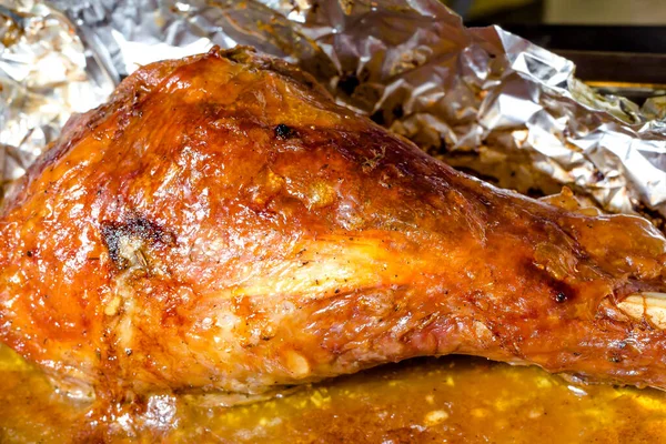 Kawałki Pieczonego Mięsa Indyka Przepis Gotowanie Mięsa Smażone Paluszki Kurczaka — Zdjęcie stockowe