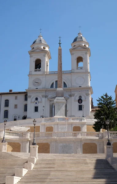 Trinita Dei Monti Church Piazza Spagna Roma Italia — Foto de Stock