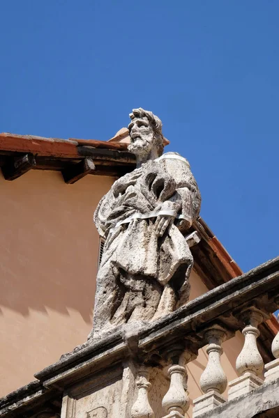 Standbeeld Van Apostel Kerk Dei Santi Xii Apostoli Rome Italië — Stockfoto