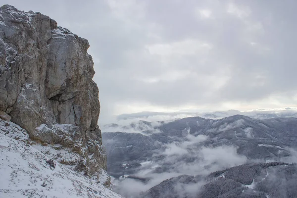 Paisagem Inverno Montanha Rax Nos Alpes Austríacos Baixa Áustria — Fotografia de Stock