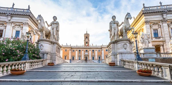 Roma Italia Circa Agosto 2020 Escalera Plaza Del Capitolio Piazza — Foto de Stock