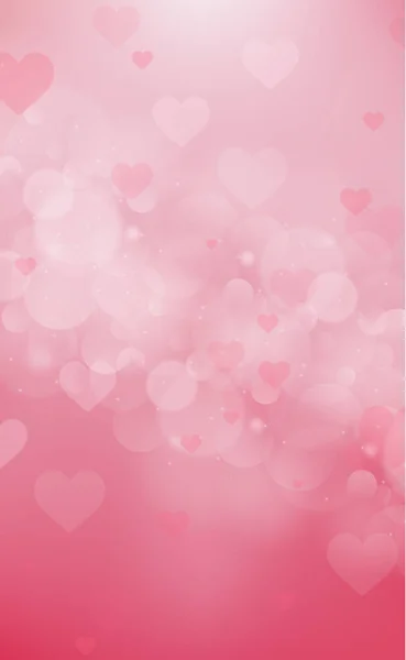 Fondo Bokeh Rojo Rosa Para Día San Valentín Ilustración Vectorial —  Fotos de Stock