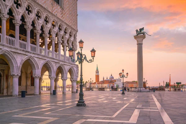 Plaza San Marcos Venecia Durante Amanecer Italia —  Fotos de Stock