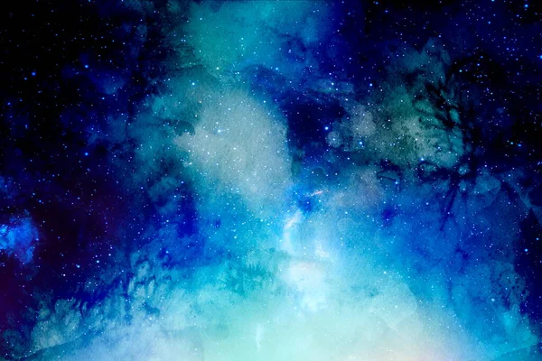 Abstrakt Utrymme Bakgrund Med Stjärnor Och Nebulosa Delar Denna Bild — Stockfoto