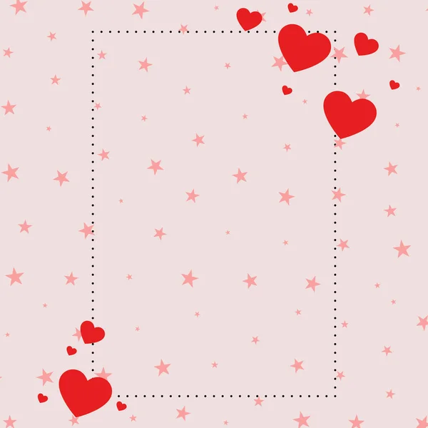 Fondo San Valentín Con Corazones Estrellas — Foto de Stock