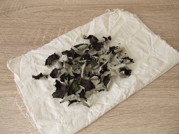Сушеные Листья Ежевики Домашнего Черного Чая — стоковое фото