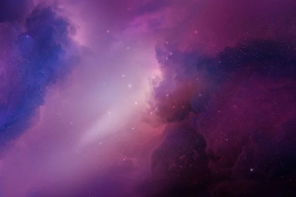 Bellissimo Cielo Notturno Con Stelle Nebulosa — Foto Stock