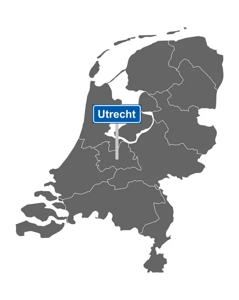 ヨーロッパを中心としたオランダの地図 — ストック写真