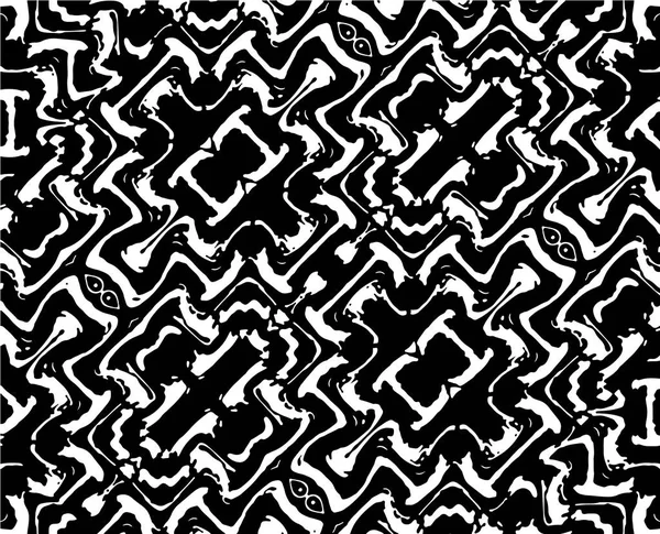 Black White Intricate Abstract Seamless Pattern Background — Stock Photo, Image