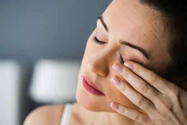 Tired Exhausted Eye Pain Ache Problem — Stock Photo, Image