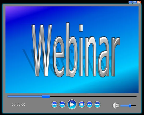 Media Player Interface Webinar Button Εικονογράφηση — Φωτογραφία Αρχείου