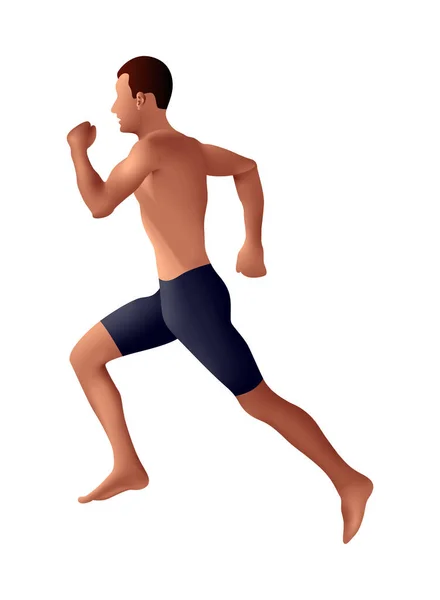 Illustration Eines Mannes Sportanzug Auf Weißem Hintergrund — Stockfoto