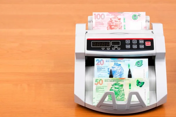 Hong Kong money - Dollar in the counting machine