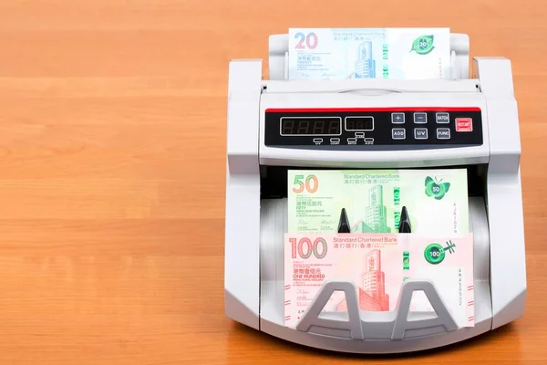Hong Kong money - Dollar in the counting machine