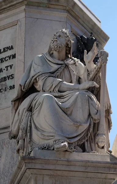 King David Tadolini Column Immaculate Conception Piazza Mignanelli Rome Italy — Stock Photo, Image