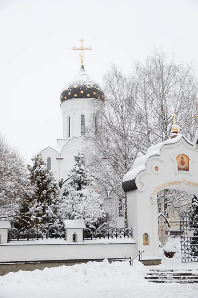 Convento Santa Isabel Minsk Invierno Monasterio Ortodoxo Mujeres Las Afueras — Foto de Stock
