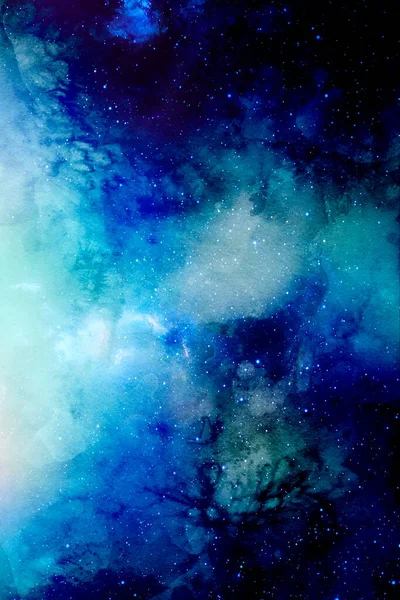 Fondo Espacial Abstracto Con Estrellas Nebulosa —  Fotos de Stock