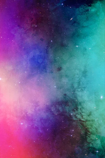 Fondo Colorido Abstracto Del Espacio Con Estrellas —  Fotos de Stock
