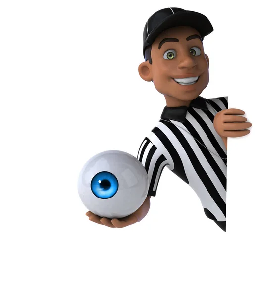 Fun Illustration Referee — Stock Photo, Image