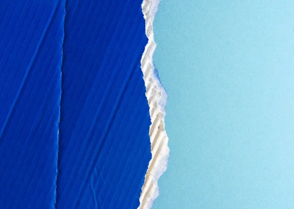 Різьблені Краї Синього Картону Світло Блакитному Фоні Крупним Планом — стокове фото