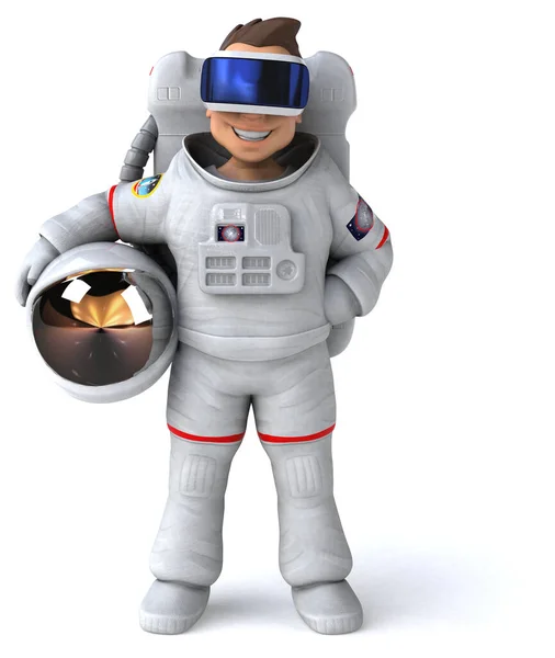 Leuke Illustratie Van Een Astronaut Met Een Helm — Stockfoto