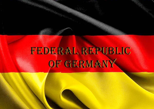 Fabric Texture Flag Germany Close — Stock Photo, Image