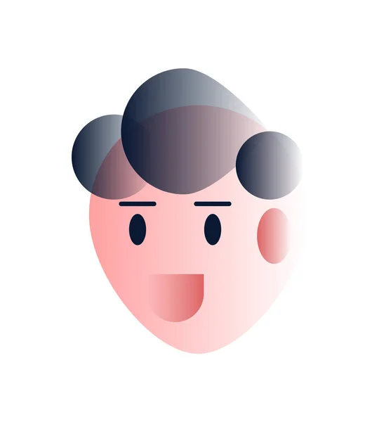 フェイスマスクアイコン ウェブのための男の子の頭ベクトルのアイコンのフラットイラスト — ストック写真