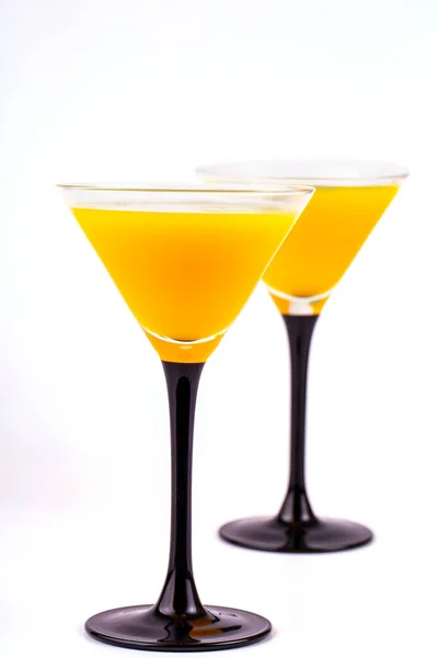 Cocktail Met Verschillende Vruchten Bessen Witte Achtergrond — Stockfoto