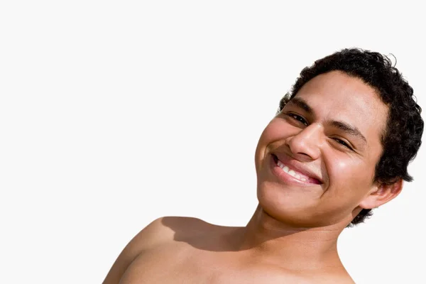 Portret Van Een Jonge Man Glimlachend — Stockfoto