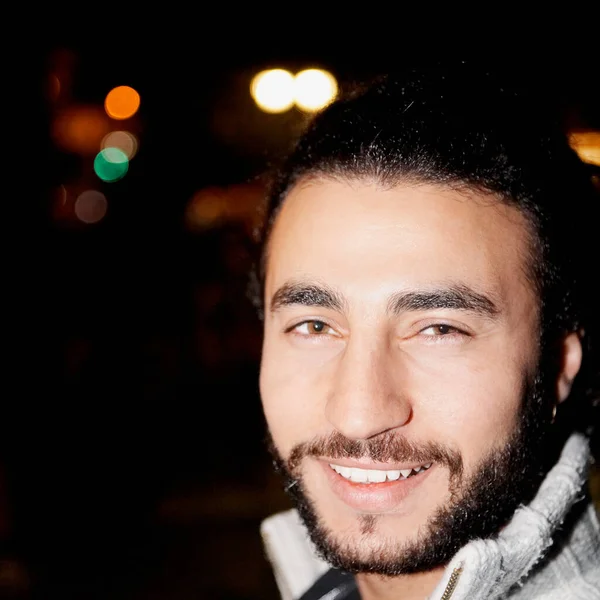 Retrato Joven Con Barba Bigote — Foto de Stock